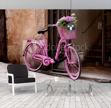 Bild på pink bicycle